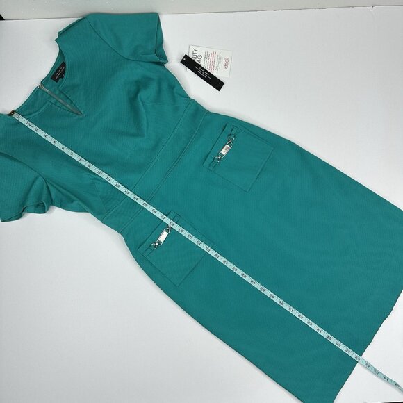 Tahari‎ Women's NWT Turquoise Linny Business Career Shift Dress 4/C34 - Picture 12 of 16